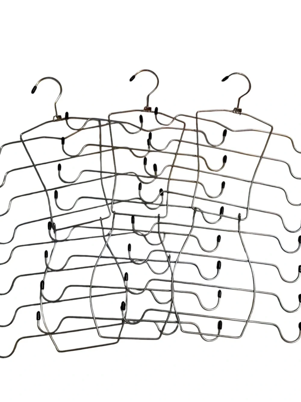 3 Multi-Tier Wavy Scarf & Accessory Hanger - Silver